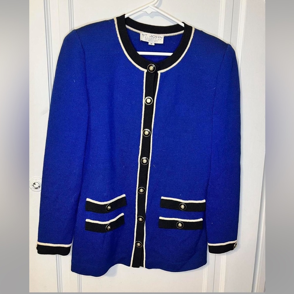 St. John by Marie Gray jacket Blue/black/gold